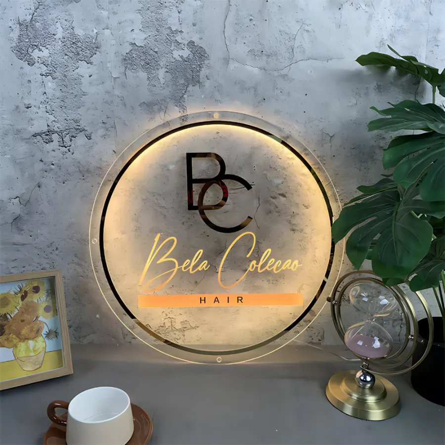 Back-lit acrylic plaque