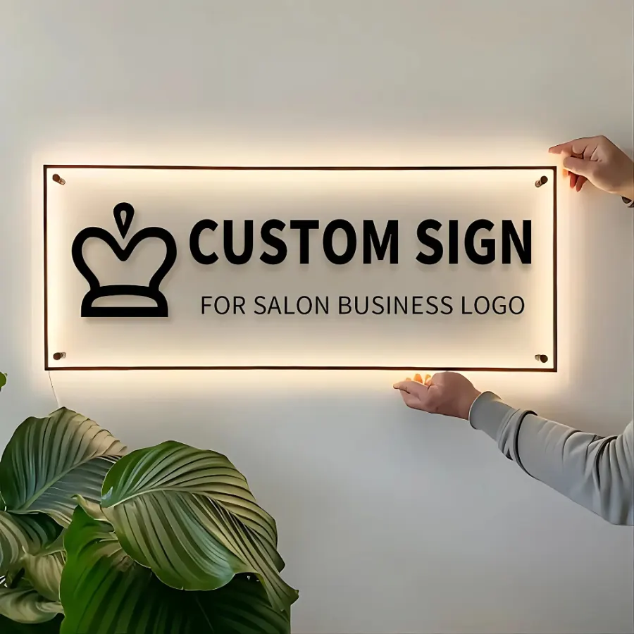 Back-lit acrylic plaque — Fabrication example 2