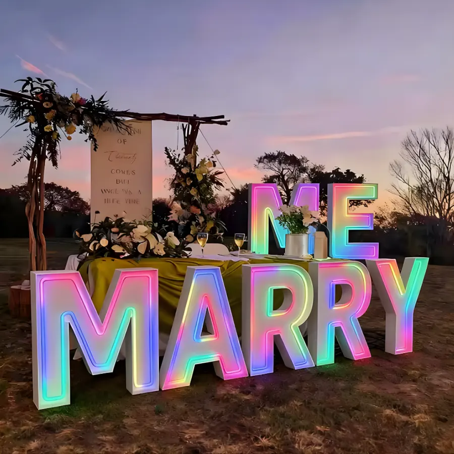 Modern marquee letters — Fabrication example 2