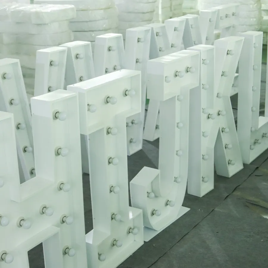 Traditional marquee letters