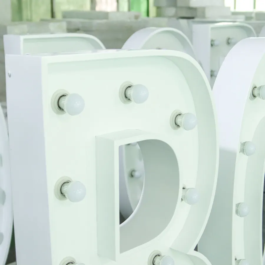 Traditional marquee letters — Fabrication example 2