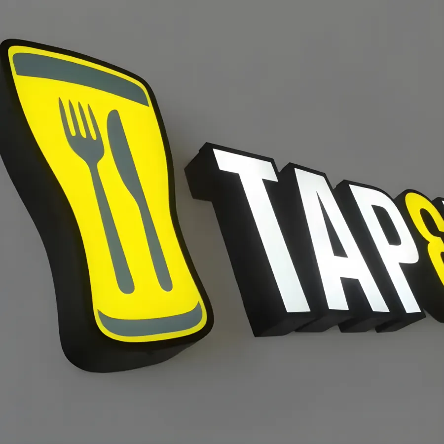 Trim-cap front-lit letters — Fabrication example 2
